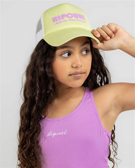 Rip Curl Girls Surf Club Trucker Cap In Lemon Free Shipping And Easy