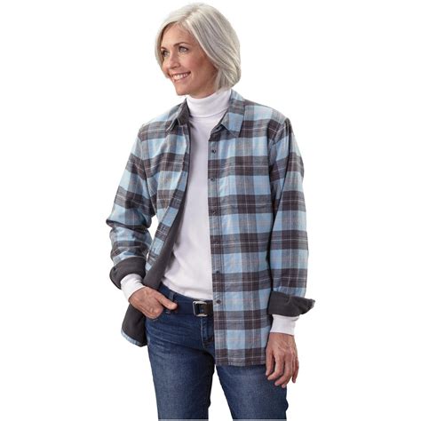 Guide Gear Womens Fleece Lined Flannel Shirt 604723 Shirts