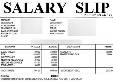 Indian Salary Slip Format Dadoffers