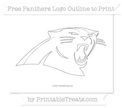 Large Panthers Logo Outline Logo Outline Panther Logo Panthers