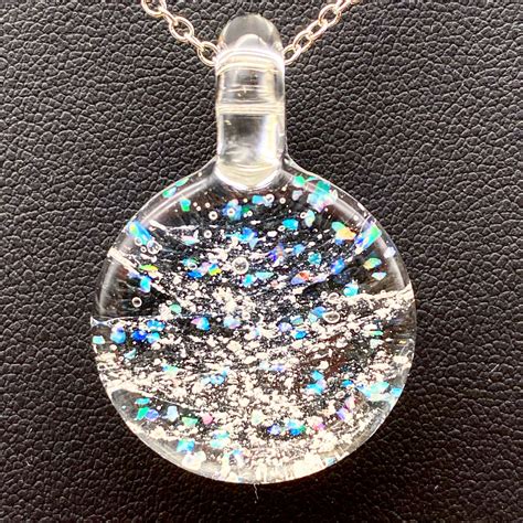Crushed Opal Pendant | Davenport Memorial Glass | Blown glass keepsakes with ashes