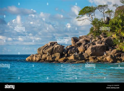 Tropical Island Beach Anse Lazio Praslin Seychelles Stock Photo Alamy