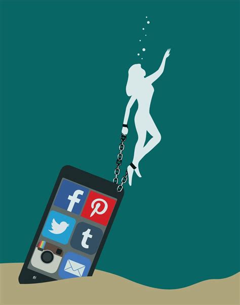 Illustration Poster Illustration Social Media Addiction Illustration