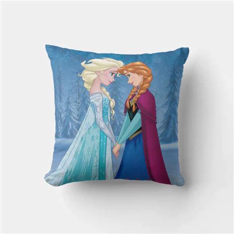 Anna And Elsa Together Forever Throw Pillow Zazzle