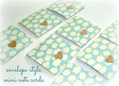 Blank Handmade Mini Note Cards Envelope Style Mini Cards Etsy Note