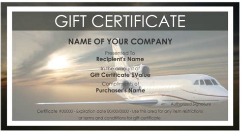 Printable gift certificate for travel. 7 Free Sample Travel Gift Certificate Templates - Printable Samples