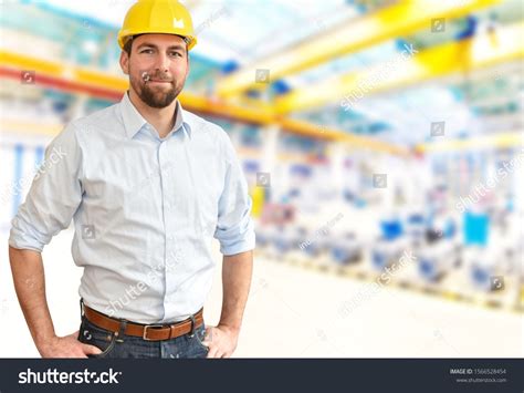Portrait Of A Successful Engineer In Mechanical Engineering In Industry