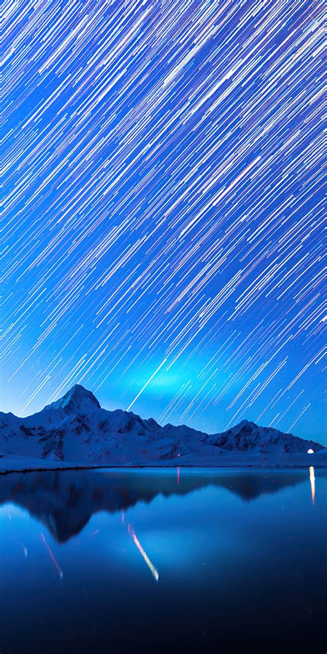 1080x2160 Star Trails Snow Mountains 4k One Plus 5thonor 7xhonor View