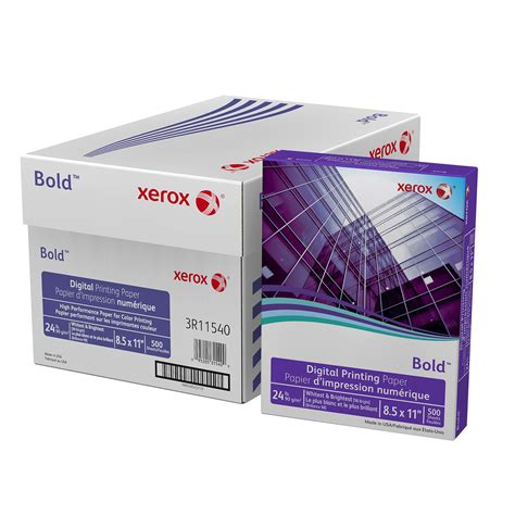 Xerox Bold Digital Printing Paper Fsc Certified 24 Lb 8 12 X 11