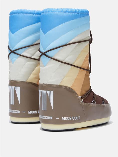 icon rainbow brown nylon boots moon boot® official uk store
