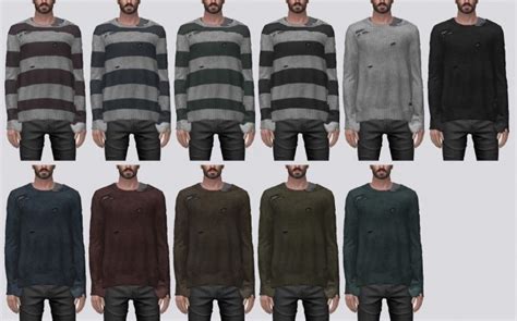 Ripped Knit Sweater At Darte77 Sims 4 Updates