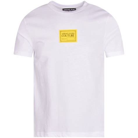 Versace Jeans Couture White Logo T Shirt Men From Brother2brother Uk