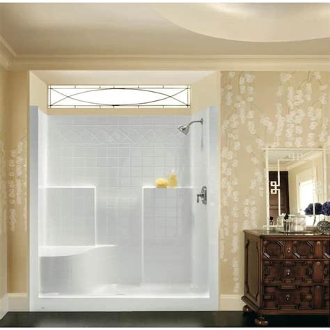 Aquatic Everyday 60 In X 36 In X 79 In 1 Piece Shower Stall With