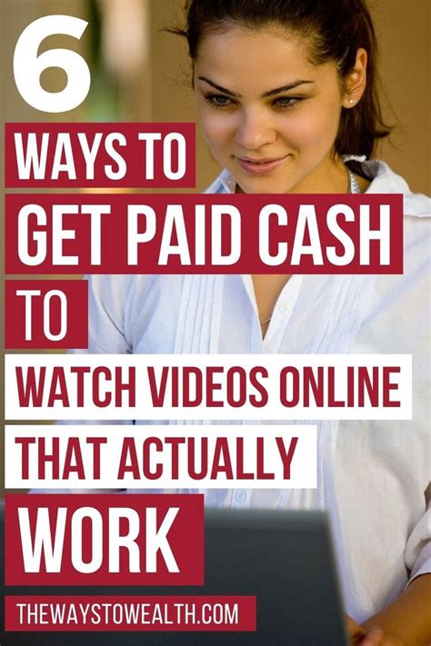 A Woman Using A Laptop Computer With The Text 6 Ways To Get Paid Cash To Watch Videos Online