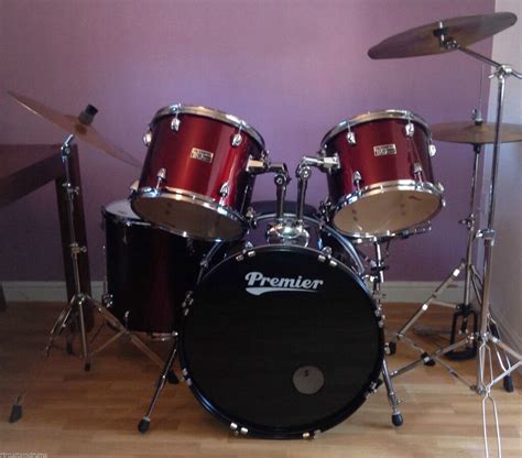 Premier Olympic 5 Piece Drum Kit With Cymbals Stool And All Hardware