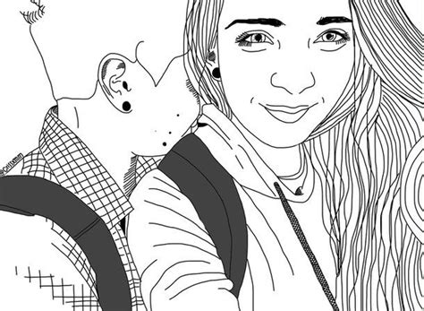 Well, you need to use bff coloring pages for. aesthetic black black and white friends goals grunge outline ... | Sketches, Digital drawing