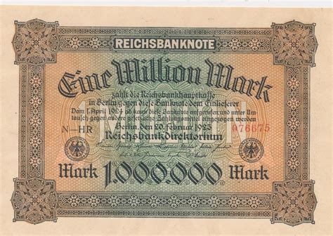 Vind fantastische aanbiedingen voor million mark. Deutschland Eine Million Mark 1923 Reichsbanknote KN ...