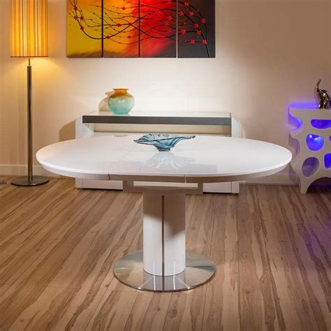 Check out our extendable dining table selection for the very best in unique or custom, handmade pieces from our kitchen & dining tables shops. Modern Dining Table White Gloss Round / Oval Extending ...