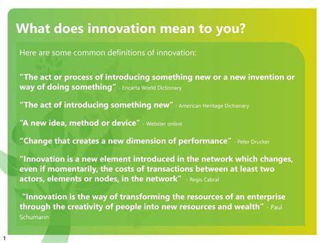 Innovation Meaning