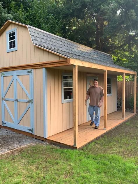 Wade Sent Me His Shed Picture Of His 10x16 Barn Shed With Porch