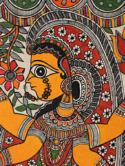 Buy Goddess Durga Madhubani Painting 28in X 205in Online At