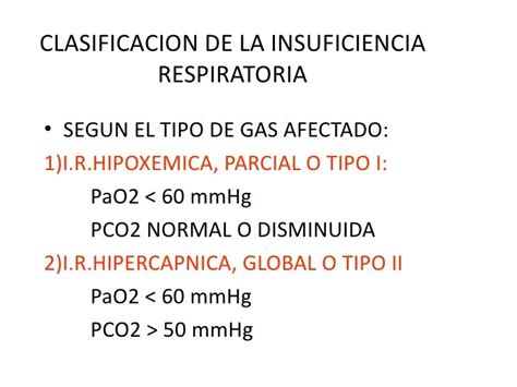 Tipos De Insuficiencia Respiratoria