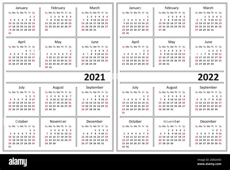 Plantilla De Un Calendario De Color Blanco Un Calendario Para 2021 Y