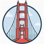 Bridge Gate Golden San Icon Francisco America