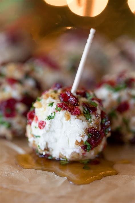 Mini Candied Pecan Cranberry Goat Cheese Balls Peas And Crayons