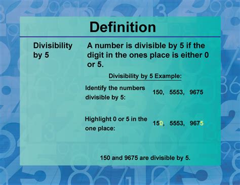 Definition Prime And Composite Properties Divisibility Rule For 5