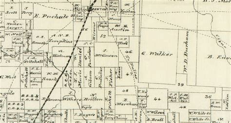 1870 Map Of Denton County Texas Etsy