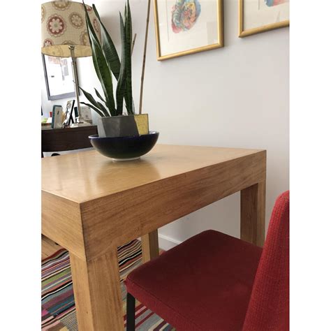 Custom Made Parsons Style Table W Drawer Aptdeco