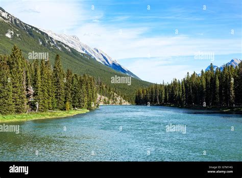 The Bow River Banff Canada Stock Photo Alamy