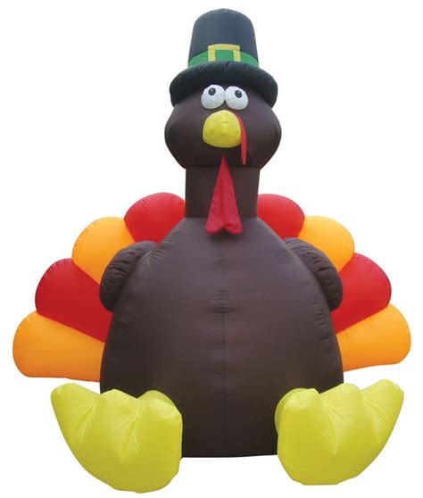 Air Characters Giant Thanksgiving Turkey Air Blown Yard Inflatable 120