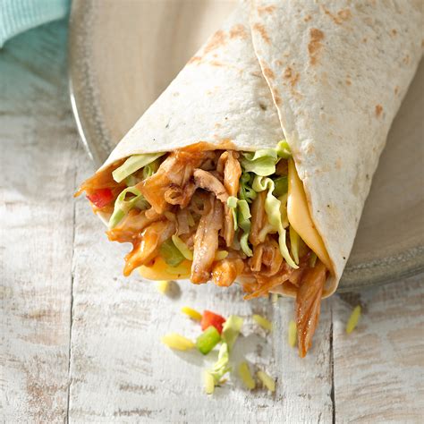 Pulled Chicken Wrap With Cheese On Its Own