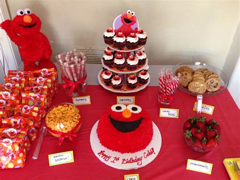 Elmo Theme Birthday Dessert Table Birthday Dessert Table Dessert