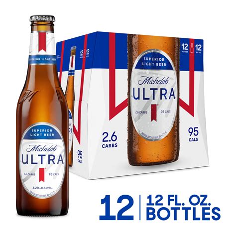 Michelob Ultra Light Beer 12 Pack 12 Fl Oz Bottles 42 Abv