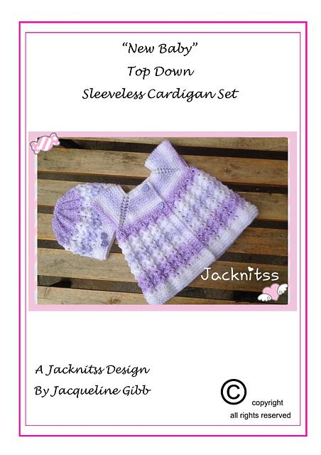 Ravelry Top Down Baby Cardigan Set Pattern By Jacqueline Gibb