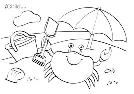 Camping coloring pages for toddlers coloring home. Beach colouring in picture | Teaching Resources