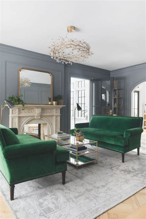 Beautiful Green Living Room Furniture Awesome Decors