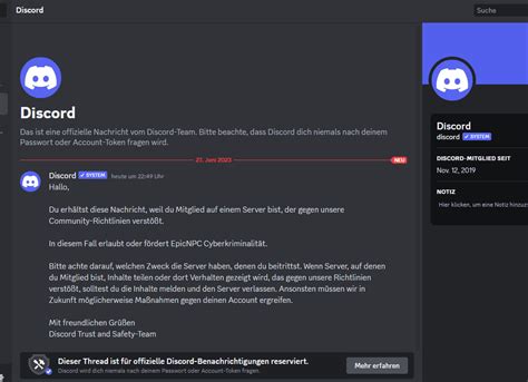 After Reporting A Server I Received A Warning From Discord Rdiscordapp