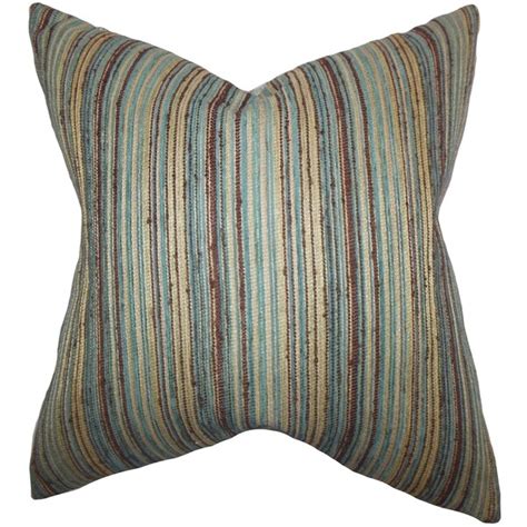 | square decorative pillow western collection 18 x 18 hallmart collectibles new. Bartram Stripes Down Fill Throw Pillow Blue Brown - Free Shipping On Orders Over $45 - Overstock ...