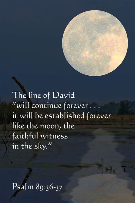 Psalm On The Line Of David Continuing Forever Like The Moon Psalms Faith Moon