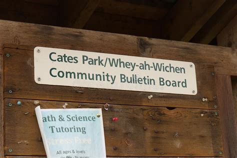 View Of Community Bulletin Board At Cates Parkwhey Ah Wichen Editorial
