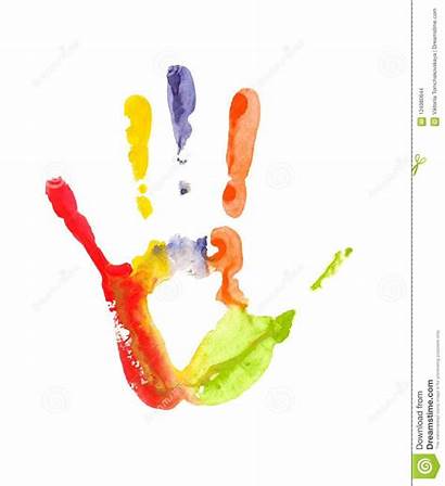 Handprint Paint Watercolor Lgbt Isolated Paper Multi