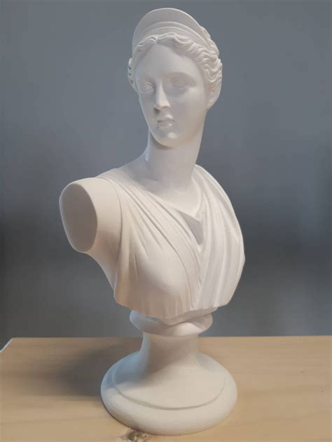 Artemis Diana Buste Sculpture Alb Tre Grec Roman Mythologie Etsy France