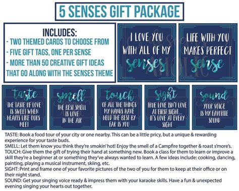 We did not find results for: 5 Senses Gift Tags, Cards & Ideas - Gift for Boyfriend ...