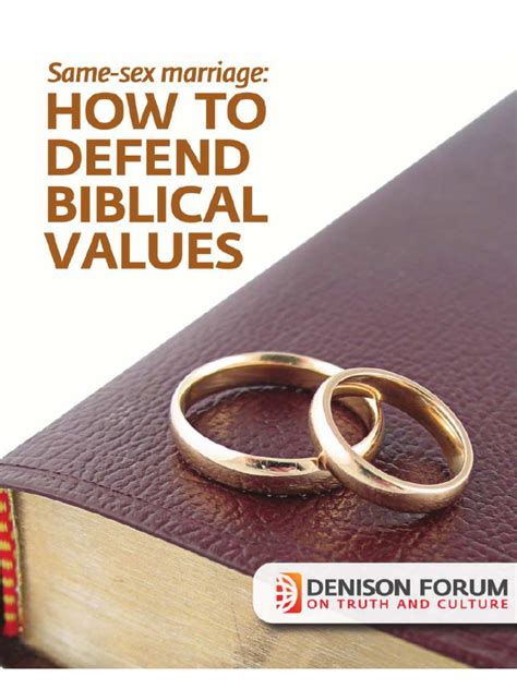 Same Sex Marriage How To Defend Biblical Values Pdf Repentance Homosexuality