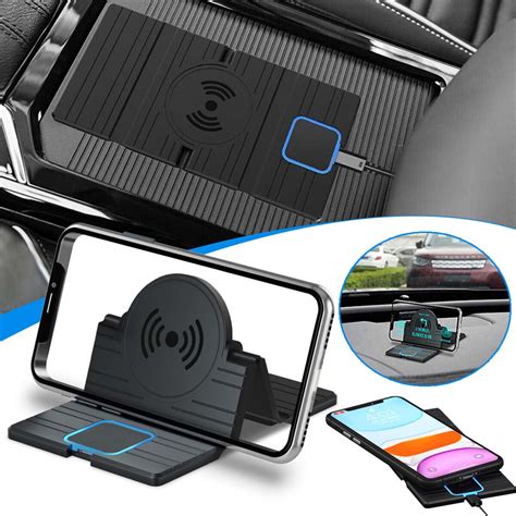 15w Qi Wireless Car Phone Charger Charging Pad Mat For Iphone Samsung