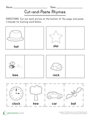 Life skills activities for special children (2nd edition) (us import) book neu. Cut-and-Paste Rhymes | Worksheet | Education.com